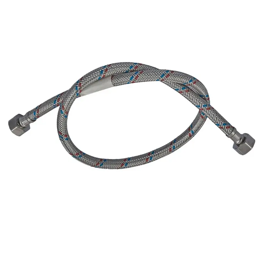 Гнучкий шланг для підключення води гайка 1/2'' - гайка 1/2'' (100 см) Zerix (ZX1554)