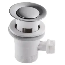 Важільний донний клапан для умивальника Mixxus POP-UP-01 з переливом (Колір хром) 1 1/4'' (MI1676)
