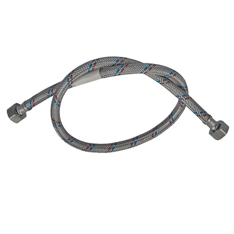 Гнучкий шланг для підключення води гайка 1/2'' - гайка 1/2'' (80 см) Zerix (ZX1553)