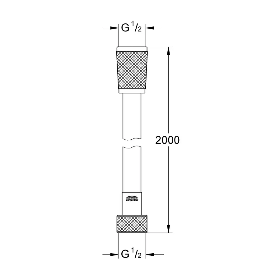 Душовий шланг 2000 Grohe Silverflex (27137000)