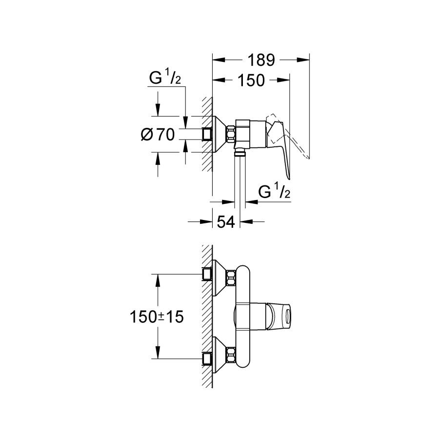 Змішувач для душу Grohe BauLoop (23340000)