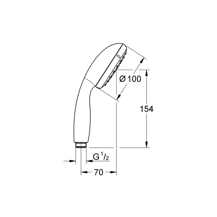 Ручний душ, 2 режими струменя Grohe New Tempesta Classic (26161001)