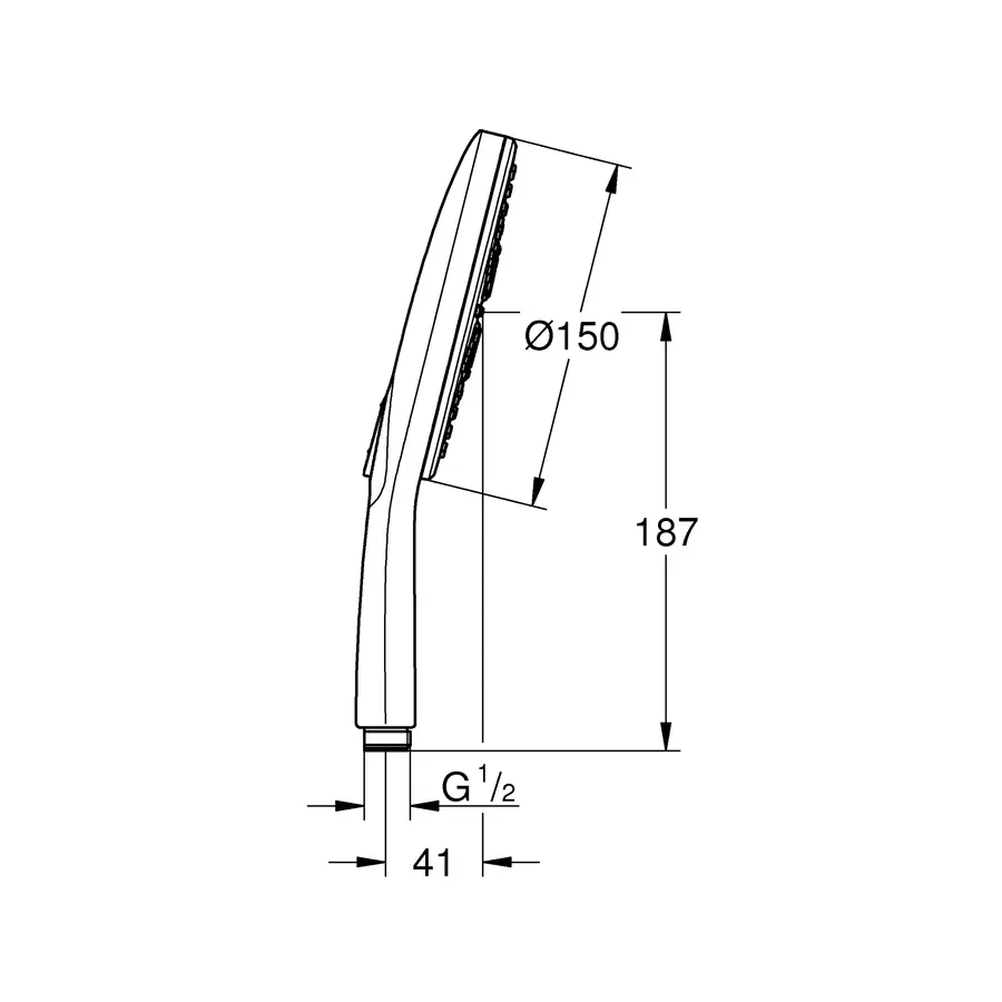 Ручний душ, 3 режими струменя Grohe Rainshower SmartActive (26553000)