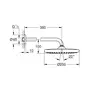 Верхній душ з настінним кронштейном Grohe Tempesta (260000)