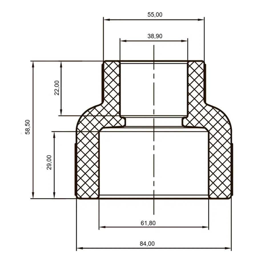 Муфта редукційна ВВ 63x40 PPR Koer K0039.PRO (KP0047)