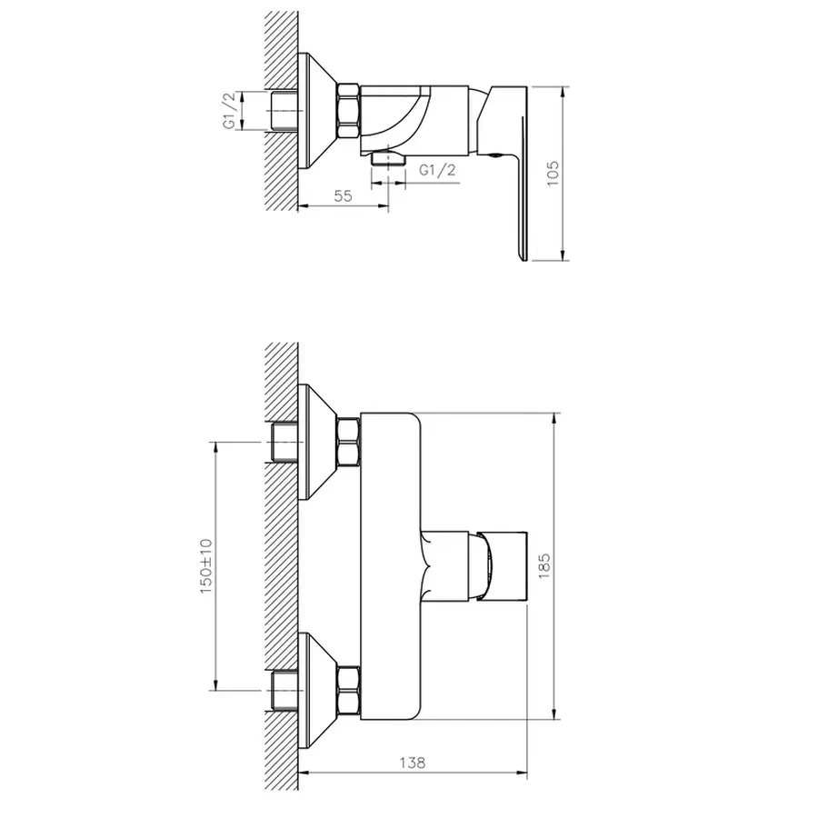 Змішувач для душа Haiba Alex 003 (HB0881)
