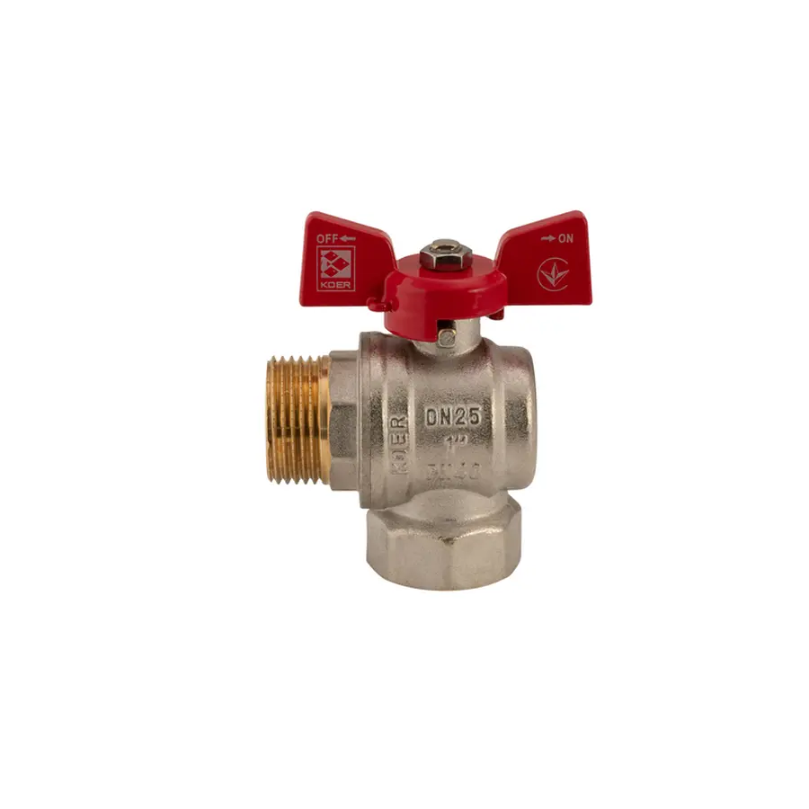 Кран кульовий Koer 1" ГШМ кутовий (KR.208) (KR2807)