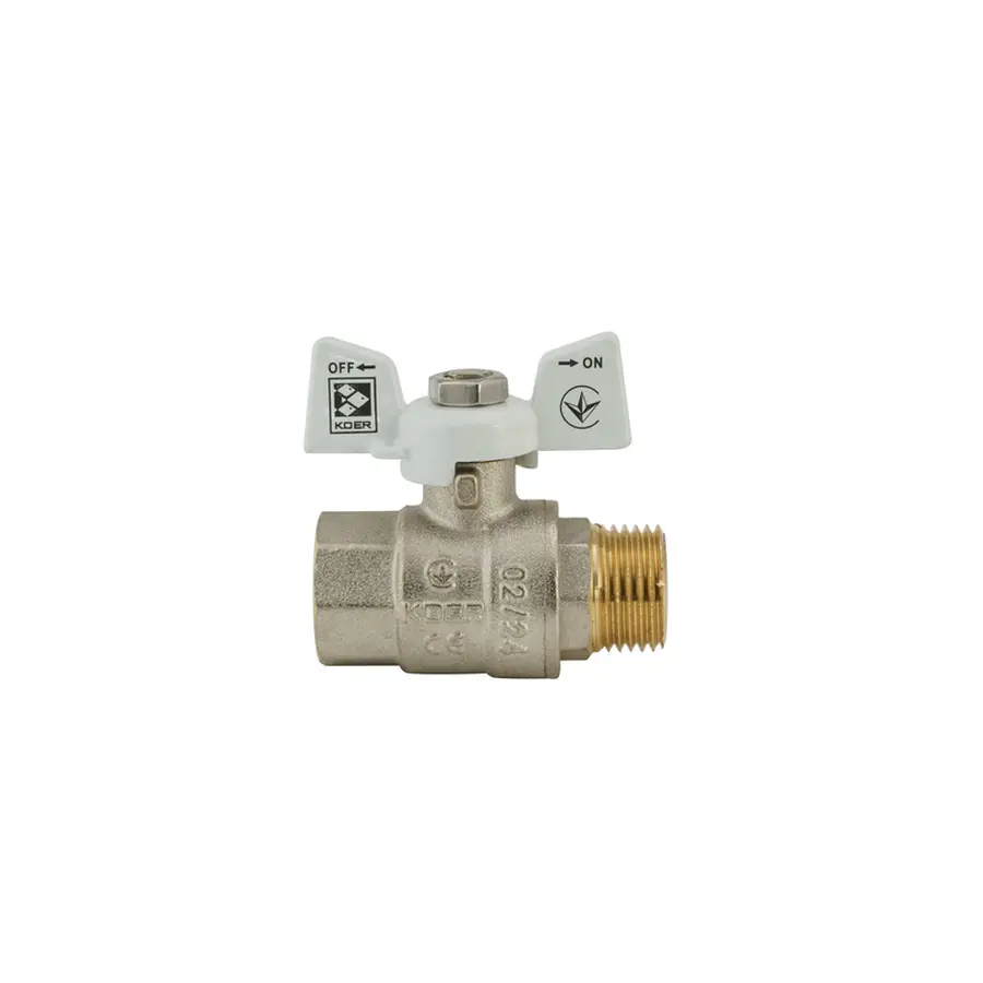 Кран кульовий KOER 1/2" ГШМ (KR.218.W) білий (KR0182)