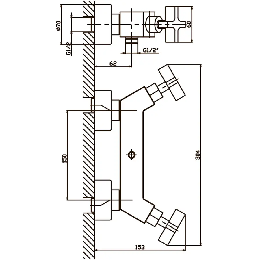 Змішувач для душа Haiba Bergus 003 (HB0020)