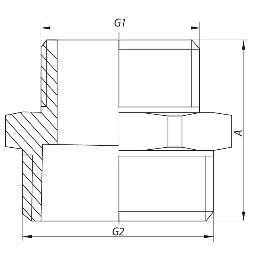 Ніпель редукційний 1 "x2" Koer KF.N1020 (KF0045)
