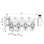 Колектор для теплої підлоги на 4 контура (40x20) PPR Koer K0171.PRO (KP0221)