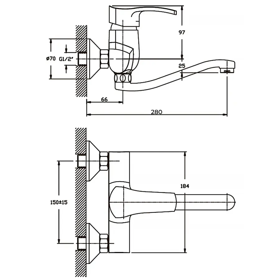 Змішувач для кухні Haiba Focus 005 (HB0118)