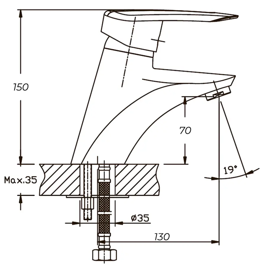 Змішувач для кухні Haiba Hansberg 777 чорний (HB0216)