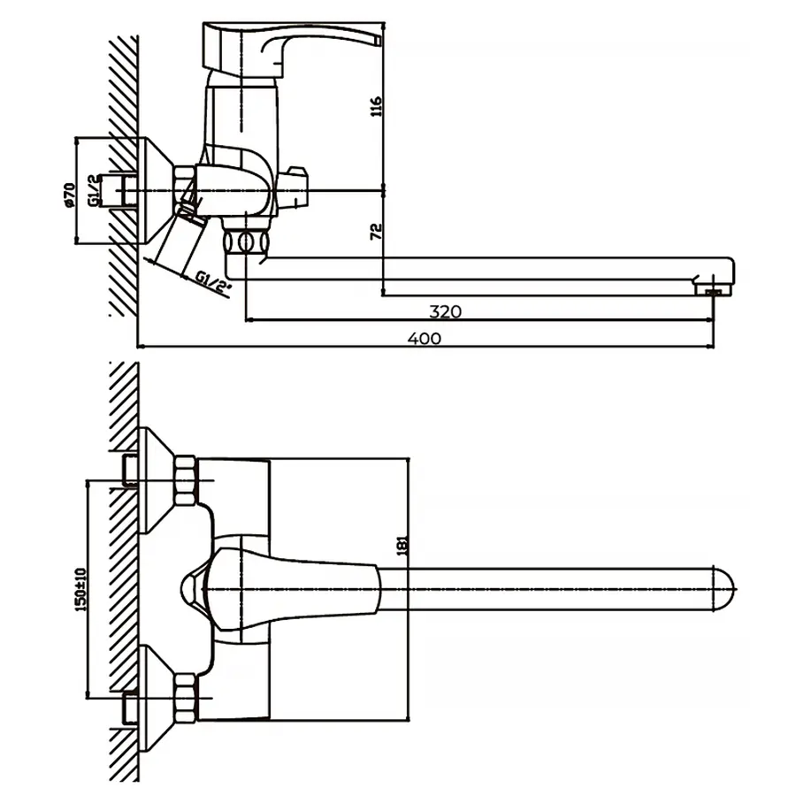 Комплект для підключення радіатора Koer SET-14 - 1/2"x3/4" (кутовий) з термоголовкою ЗЗ (KR3178)