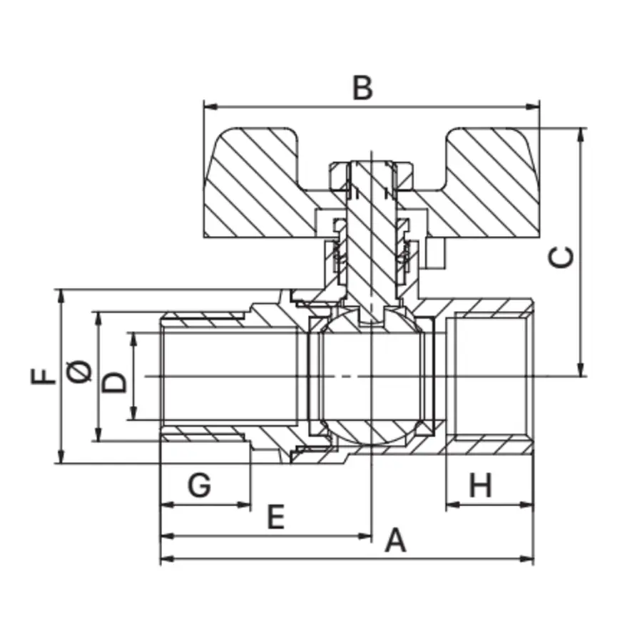 Кран кульовий 1" ГГМ Europroduct EP.120 (EP2929)