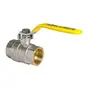 Кран кульовий KOER KR.214.G - 3/4" FF ГГВ YELLOW, ручка "важіль" жовта (KR0113)