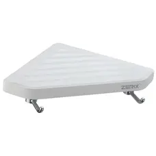 Полиця у ванну кутова з 2 гачками пластикова Zerix A8022 (ZX2816)