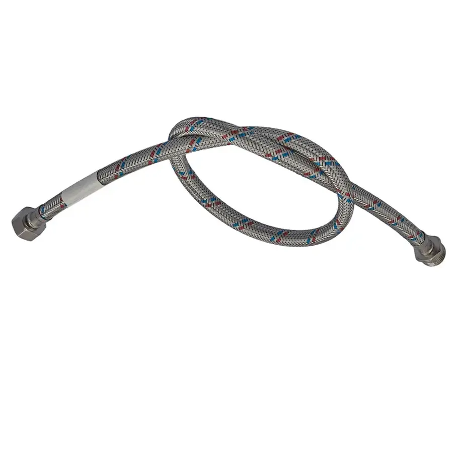 Гнучкий шланг для підключення води гайка 1/2'' - Штуцер 1/2'' (150 см) Zerix (ZX1567)