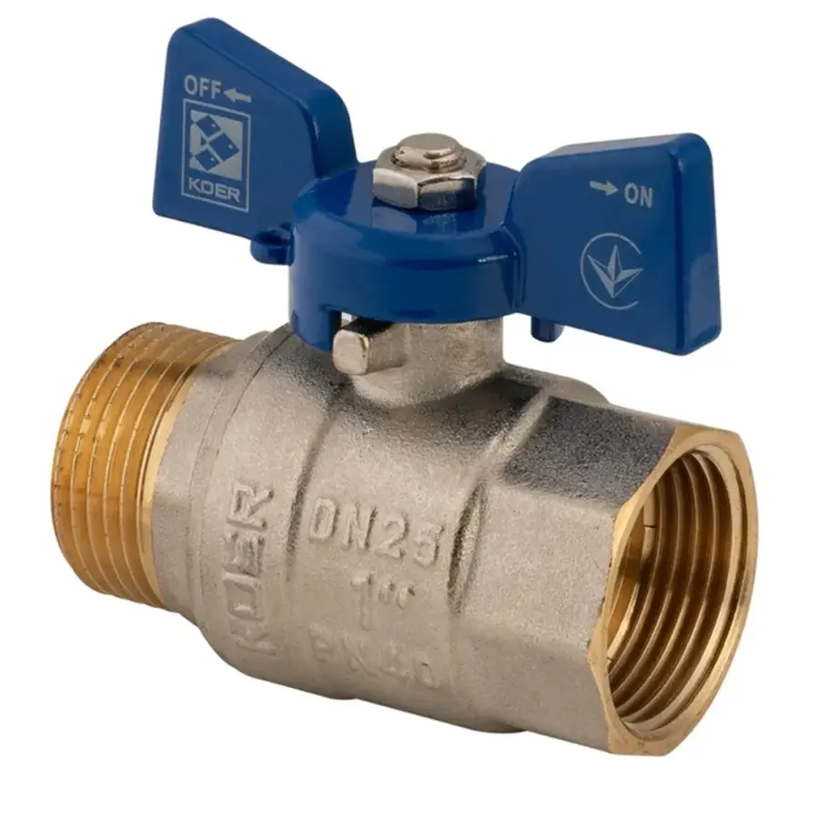 Кран кульовий Koer 1" ГШМ (KR.218.B) синій (KR2721)