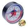 Термо-манометр аксіальний (KOER KM.802A) (0-10 bar), D 80мм, 1/4''-1/2'' (KR0224)
