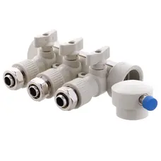 Розподільний колектор опалення 3-way з фітингом (40x20) PPR Koer K0191.PRO (KP2556)