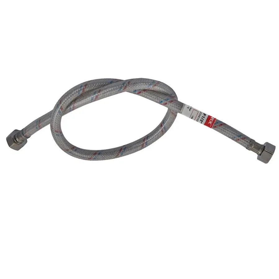 Гнучкий шланг для підключення води гайка 1/2'' - гайка 1/2'' (100 см) (силик. оболонка) Zerix (ZX30