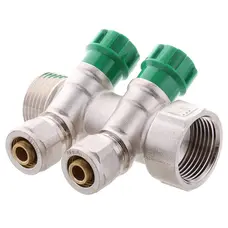 Колектор вентильний з фитингом Koer KR.1124-2 1"x2 ways (KR2832)