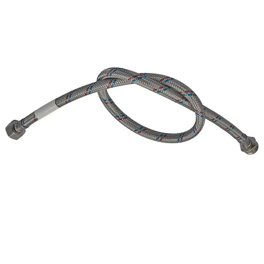 Гнучкий шланг для підключення води гайка 1/2'' - Штуцер 1/2'' (60 см) Zerix (ZX1563)