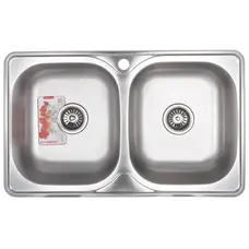Мийка кухонна Zerix Z7848D-08-180MD Double (micro decor) (ZS0579)
