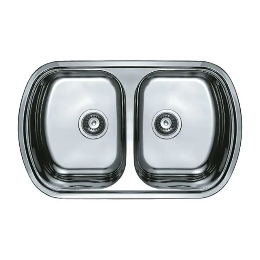 Мийка кухонна Haiba 80x49 Double (decor) (HB0572)