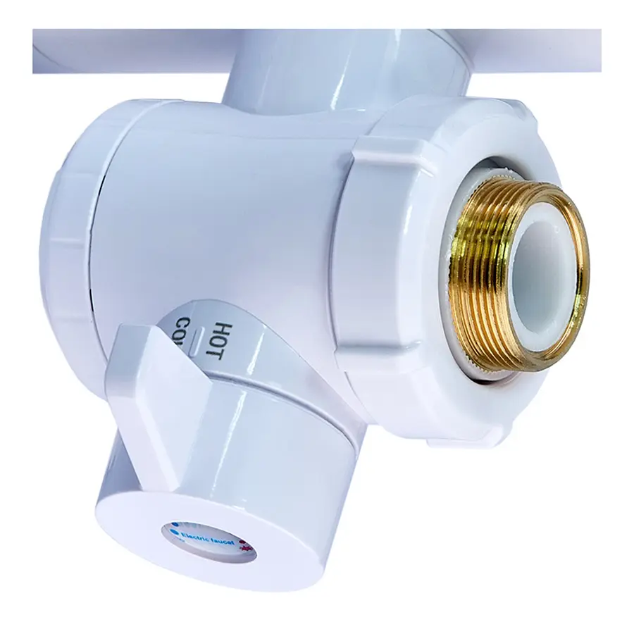 Водонагрівач 3,3 kW проточний, з індикатором температури, з кріпленням на вилив змішувача ZERIX ELW77-E (ZX4774)