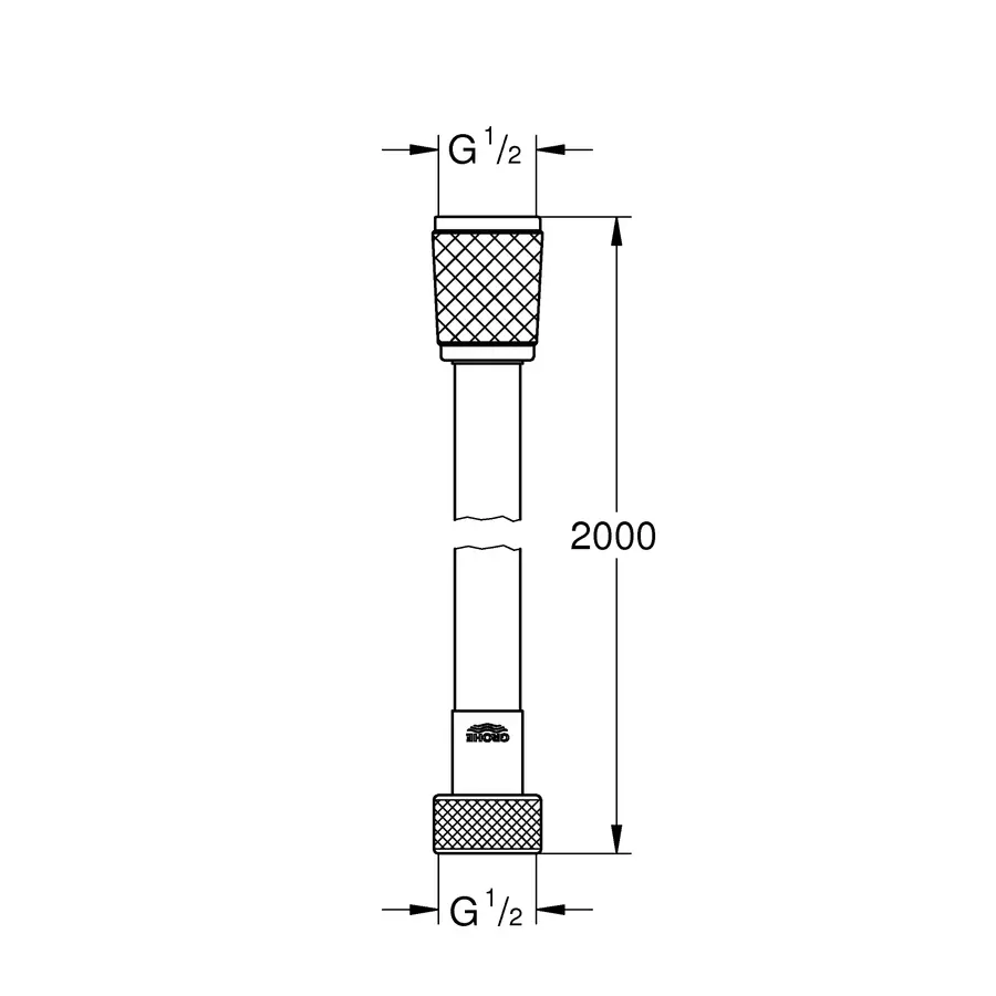 Душовий шланг 2000 Grohe Relexaflex (28155001)