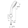 Душовий набір з тримачем, 3 режими струменя Grohe New Tempesta Cosmopolitan (27584002)