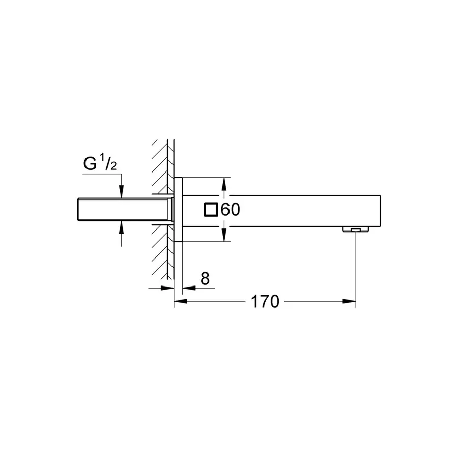 Вилив для ванни Grohe Universal Cube (13303000)