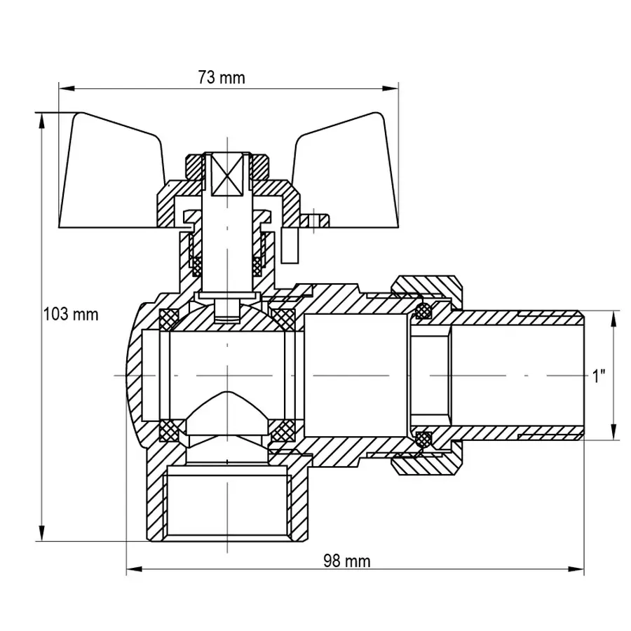 Подовжувач 1/2" 30мм (хром) Koer KF.E06-30.CHR (KF0096)