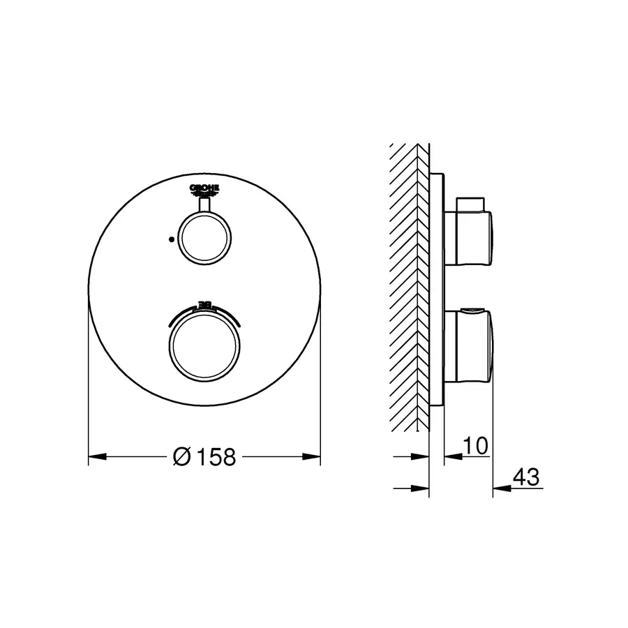 Змішувач для раковини S-розміру Grohe Eurocube (2312700E)