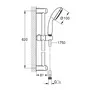 Душовий гарнітур зі штангою, 1 режим струменю Grohe New Tempesta Classic (27924001)