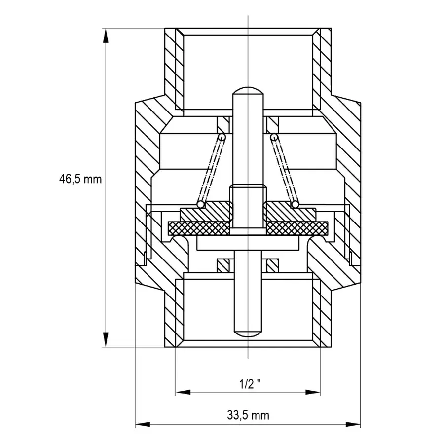 Клапан зворотний 1/2" (Koer KR.171) (KR0127)