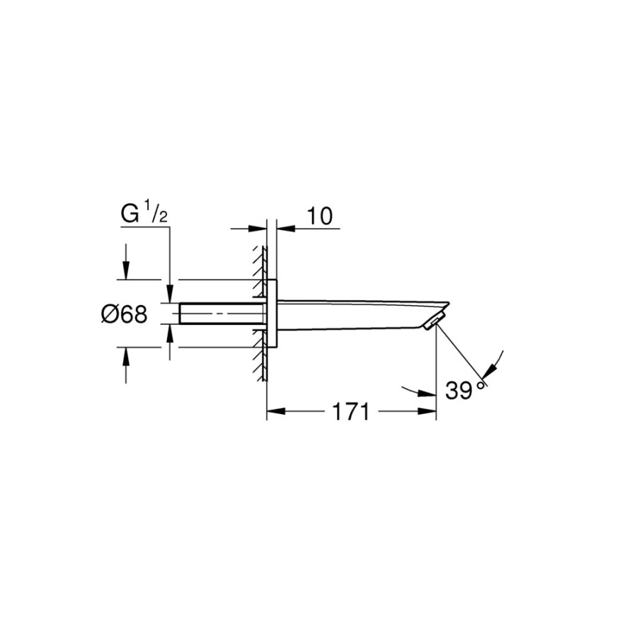 Вилив для ванни Grohe Eurosmart New (13448003)