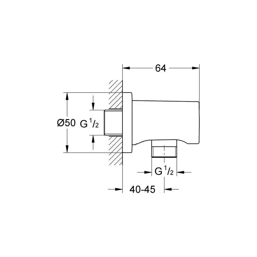 Шлангове підключення Grohe Rainshower neutral (27057000)