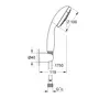 Душовий набір з тримачем, 3 режими струменя Grohe New Tempesta Classic (27849001)
