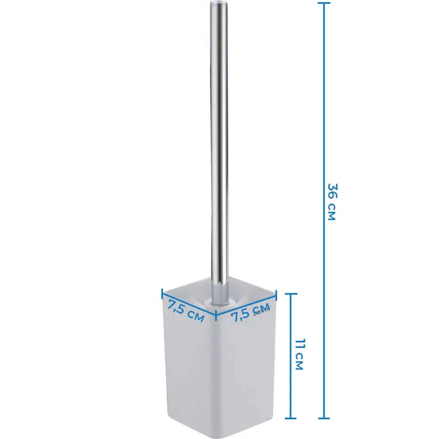 Йоржик для унітазу Zerix A8010 білий (ZX2817)