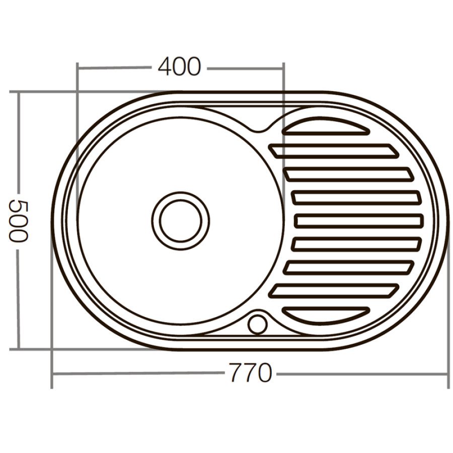 Мийка кухонна Zerix Z7750-06-180E (Satin) (ZX1594)