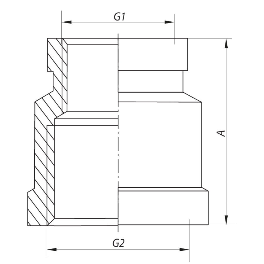 Муфта редукційна 1"x2" Koer KF.C1020 (KF0025)