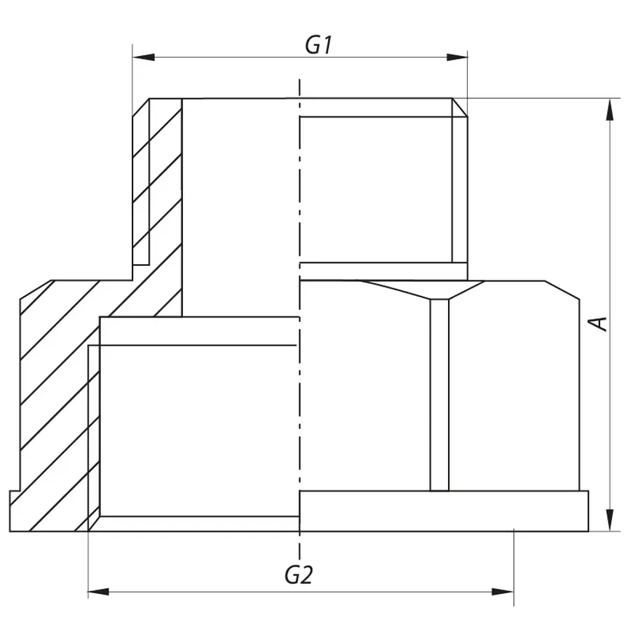 Перехідник (коннектор) 3/4 "x2" Koer KF.A0820 (KF0056)