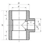 Трійник редукційний 63x40x63 PPR Koer K0054.PRO (KP0063)