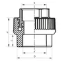З'єднувальна муфта ВР 63x2F PPR Koer K0093.PRO (KP0111)