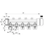 Колектор 5-way з кульовими кранами (40x20) PPR Koer K0172.PRO (KP0222)