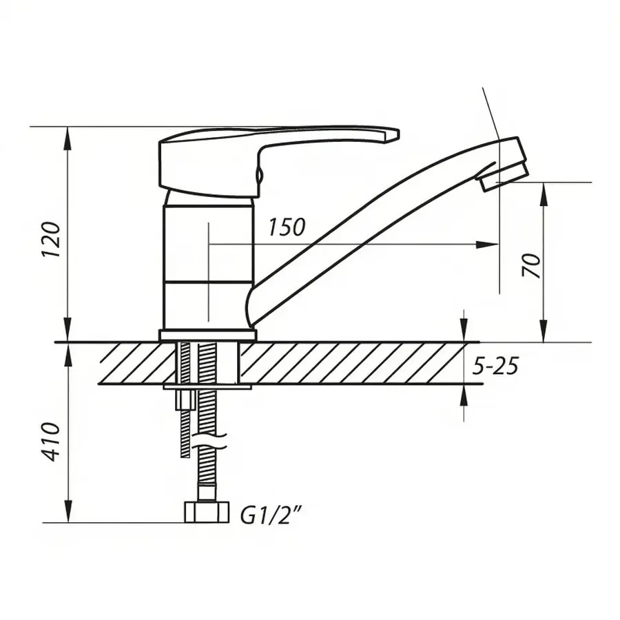 Змішувач для умивальника Zerix PAN-B 279 (ZX0056)