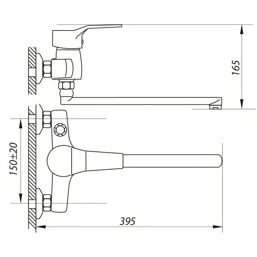 Змішувач для ванни Zerix NEO 279 (ZX0421)
